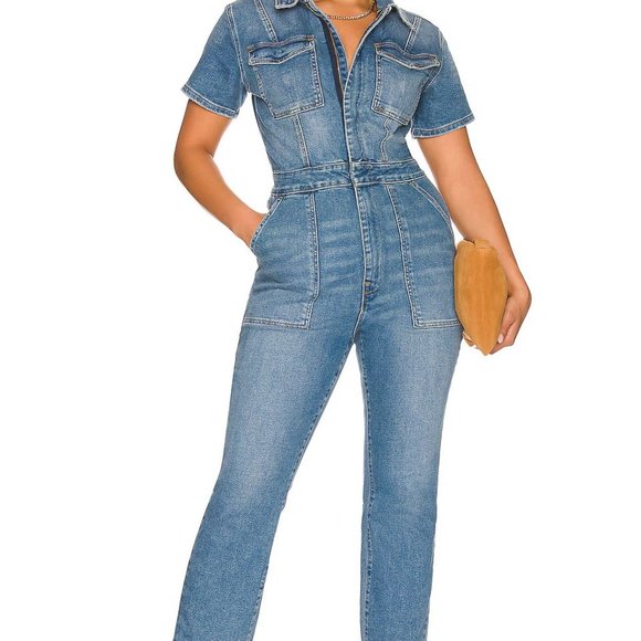 Good American Fit For Success Jumpsuit - Medium BLUE - Picture 1 of 9